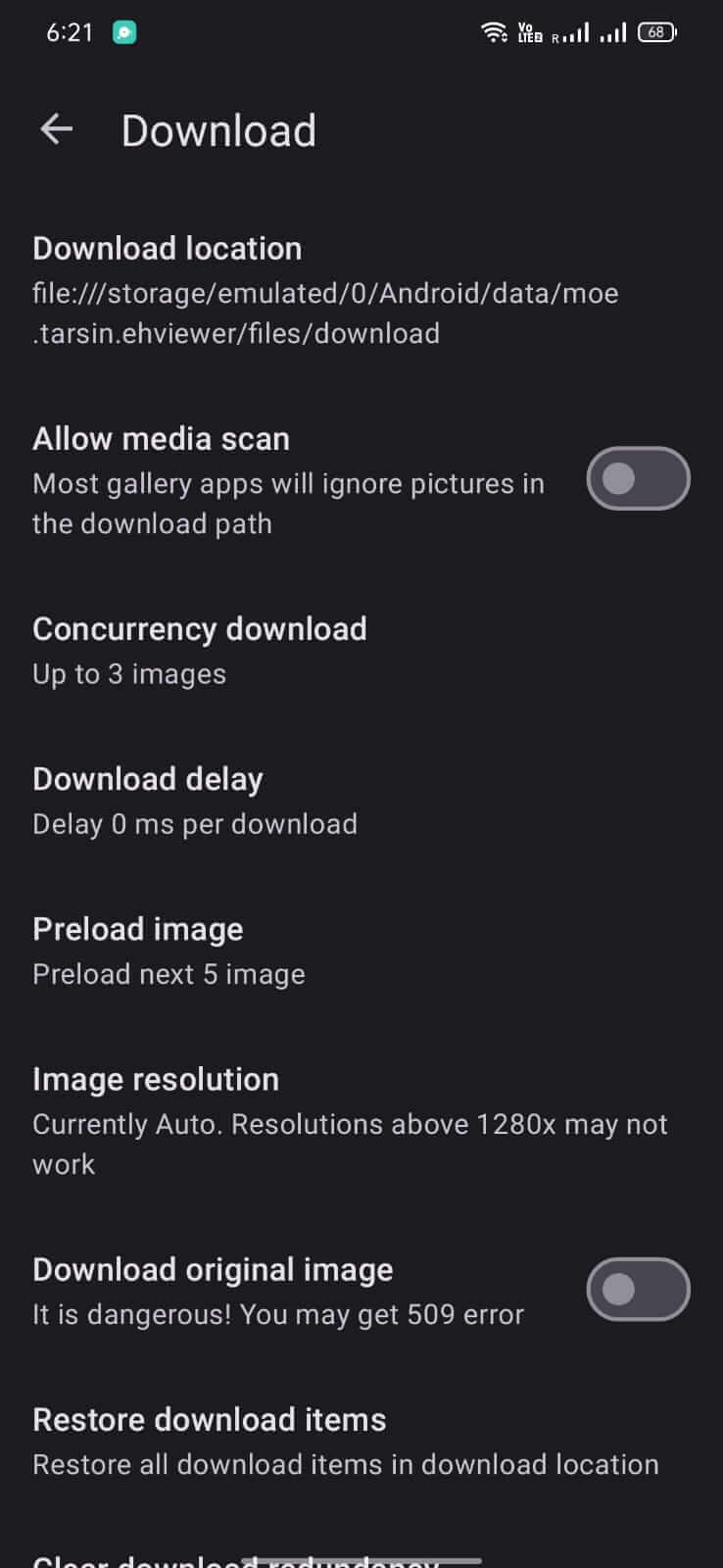 Screenshot EhViewer APK v1.8.8.3 untuk Android