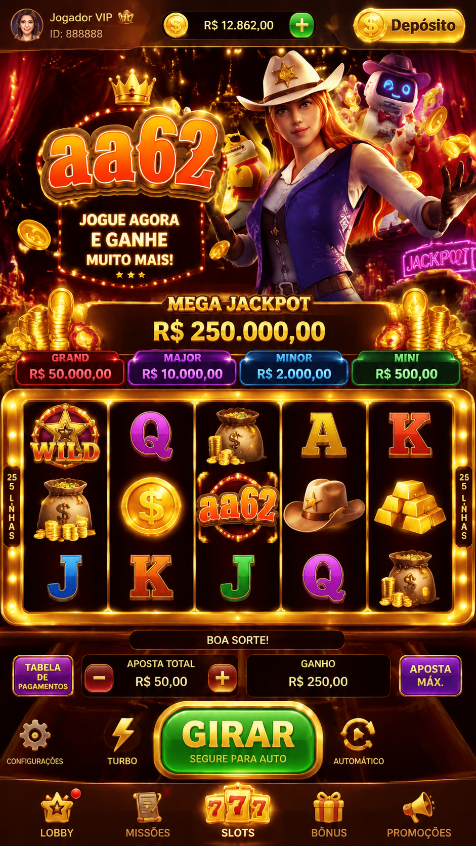 Screenshot aa62 APK v6.6.3 - Slot Seru dengan Tampilan Modern