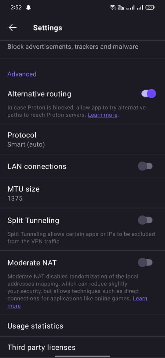 Screenshot ProtonVPN APK v5.18.18.0