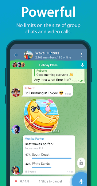 Screenshot Telegram APK v12.7.2 untuk Android