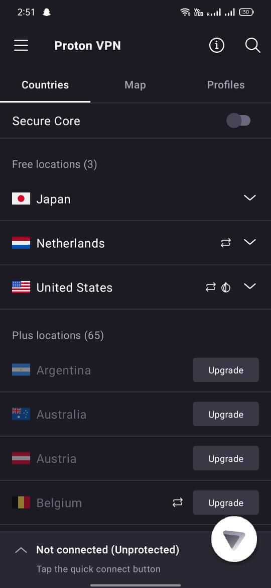 Screenshot ProtonVPN APK v5.18.18.0