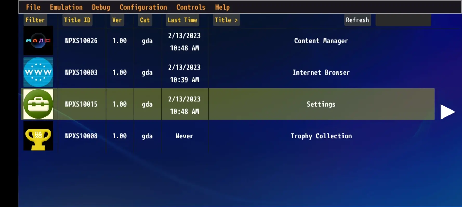 Screenshot Vita3K APK v0.2.1