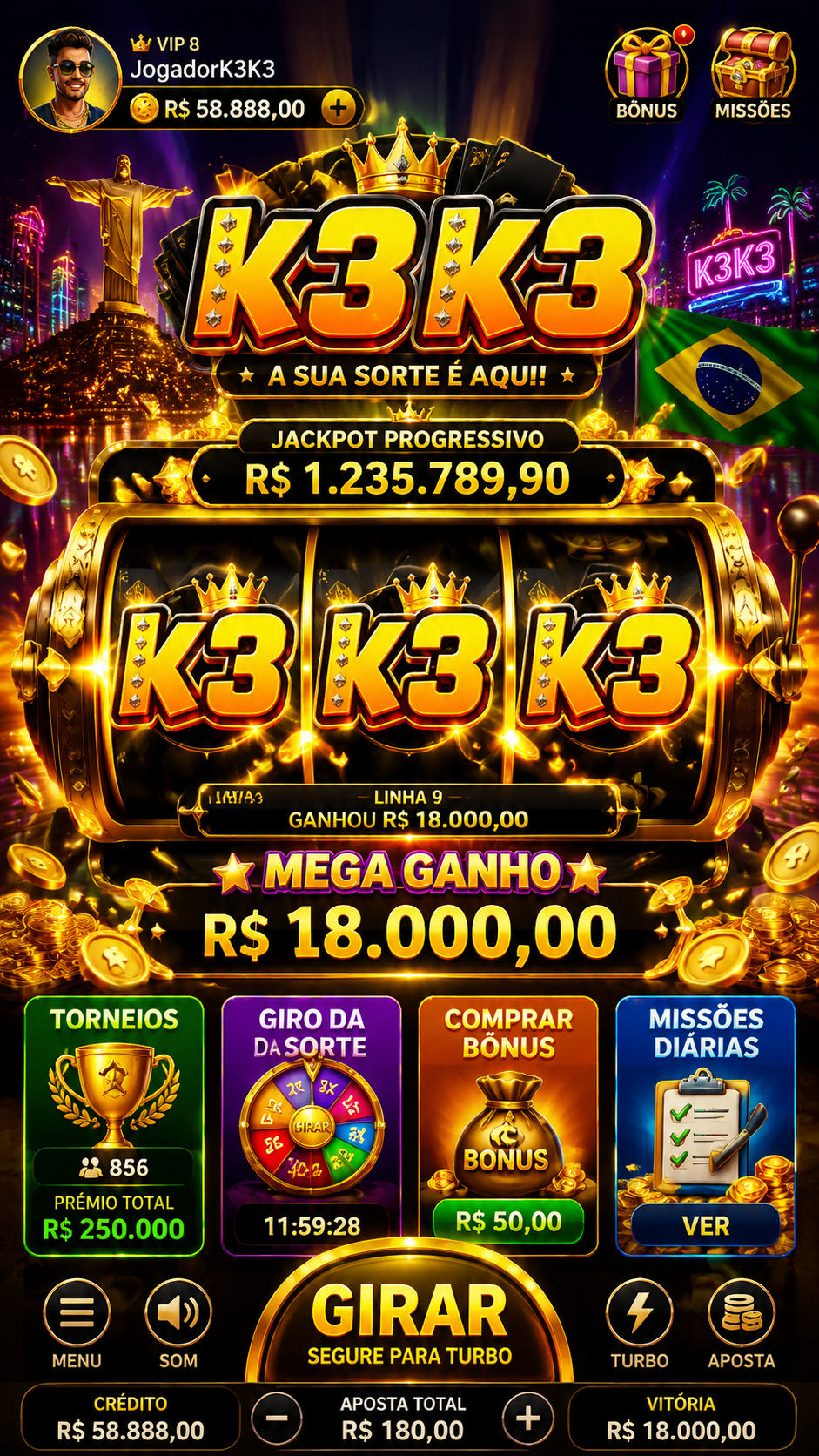 Screenshot k3k3 APK 3.2.3: Game Seru dengan Putaran Cepat dan Bonus Harian