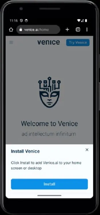 Screenshot Venice.ai APK