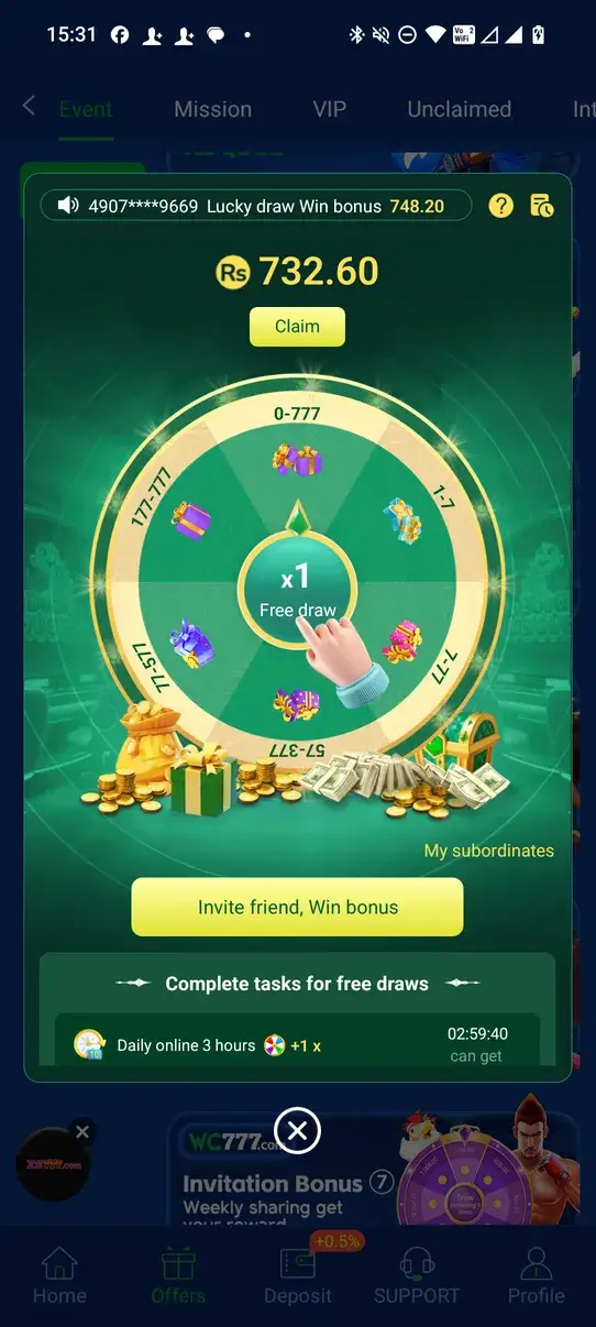 Screenshot WC777 APK 6.3.5