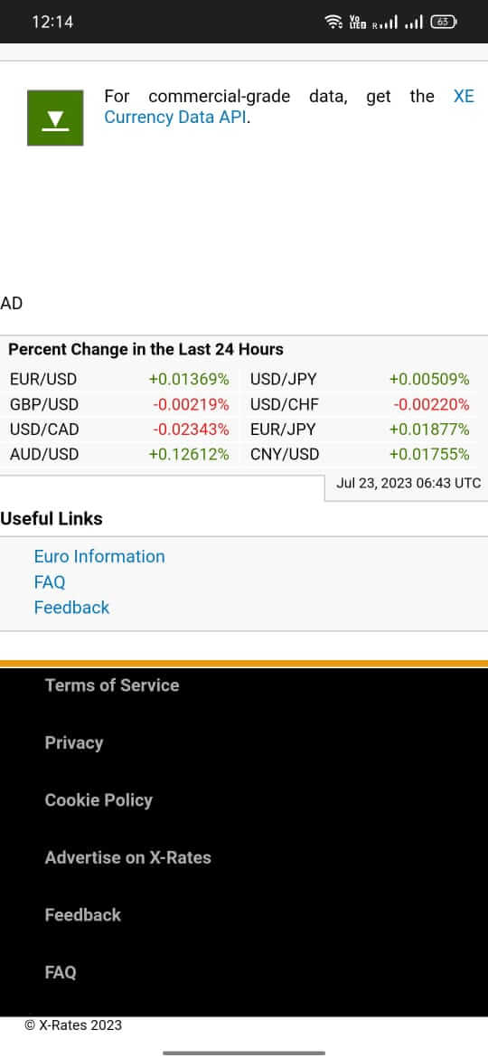 Screenshot XRates APK 1.6 untuk Android