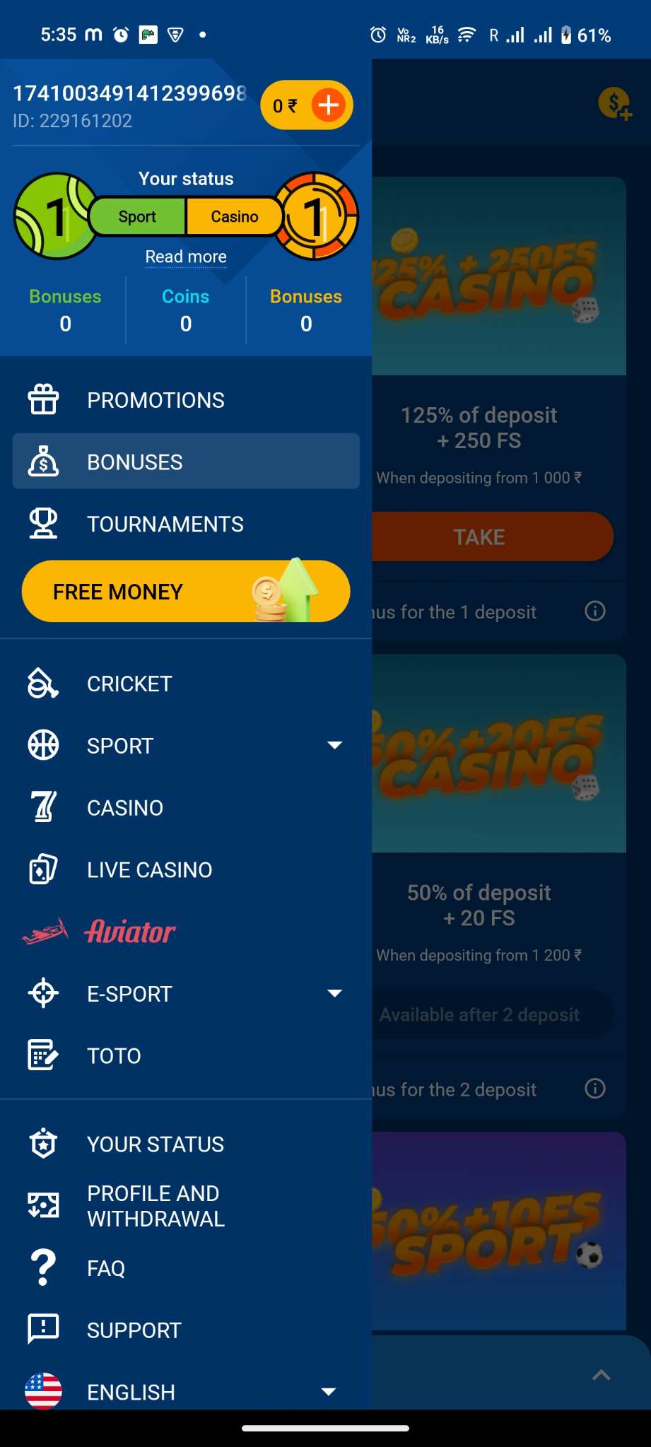 Screenshot MostBet APK v7.3.1