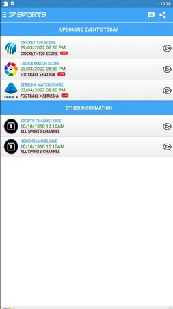 Screenshot IP Sports APK v9.1 untuk Streaming Olahraga Gratis
