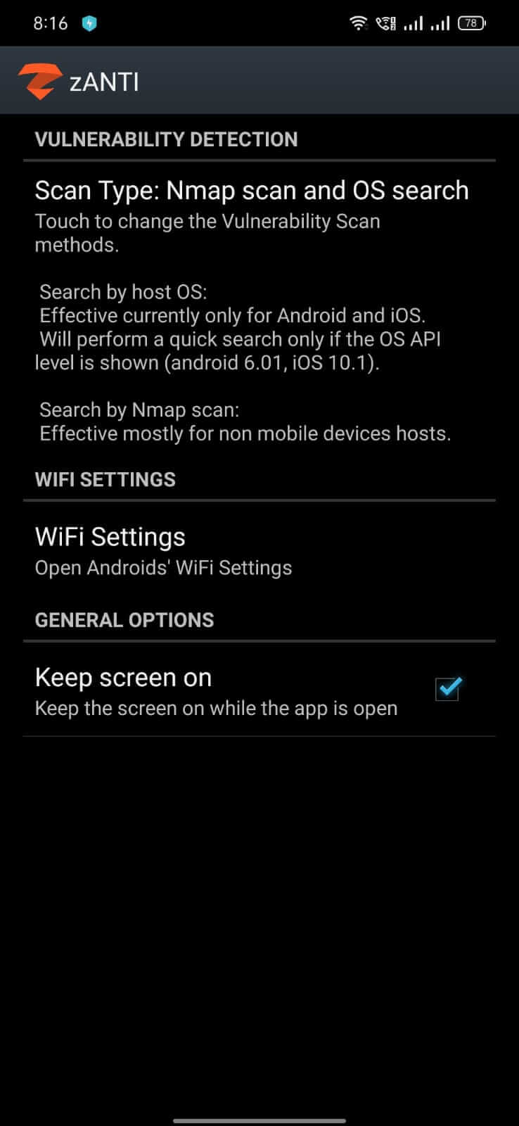 Screenshot zAnti APK