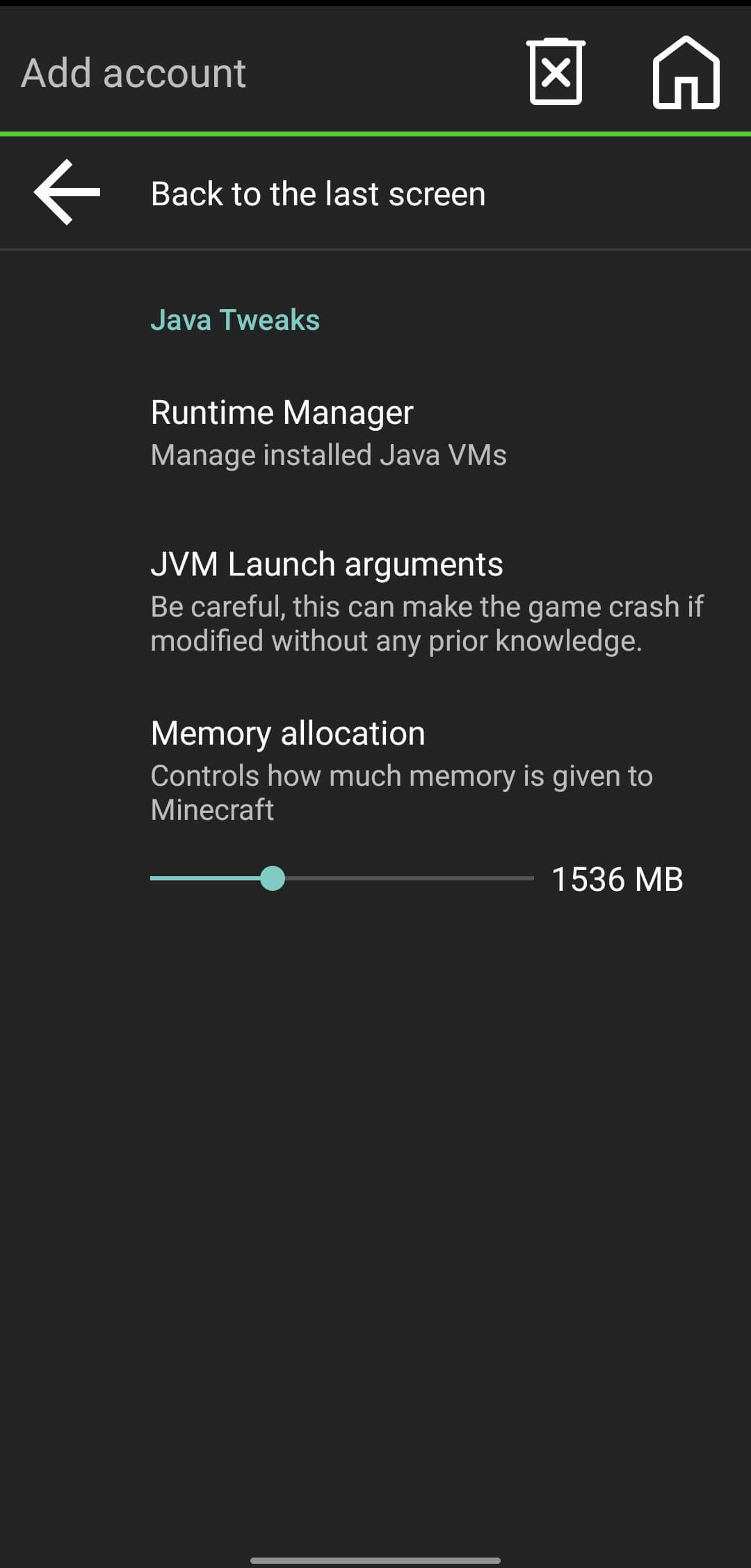 Screenshot PojavLauncher APK untuk Main Minecraft Java di Android