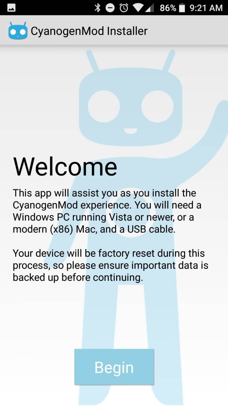 Screenshot CyanogenMod Installer APK