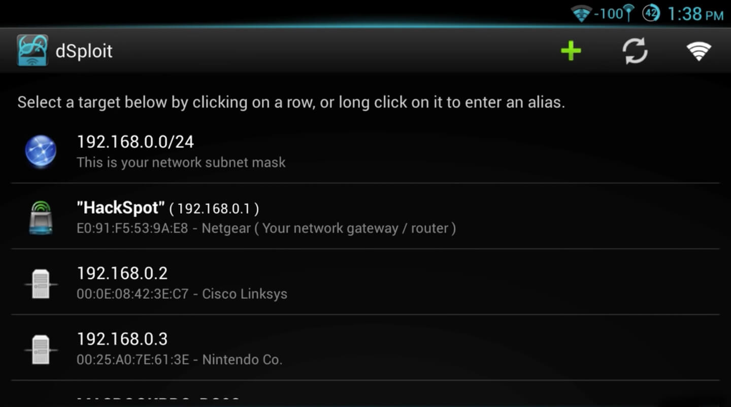 Screenshot dSploit APK
