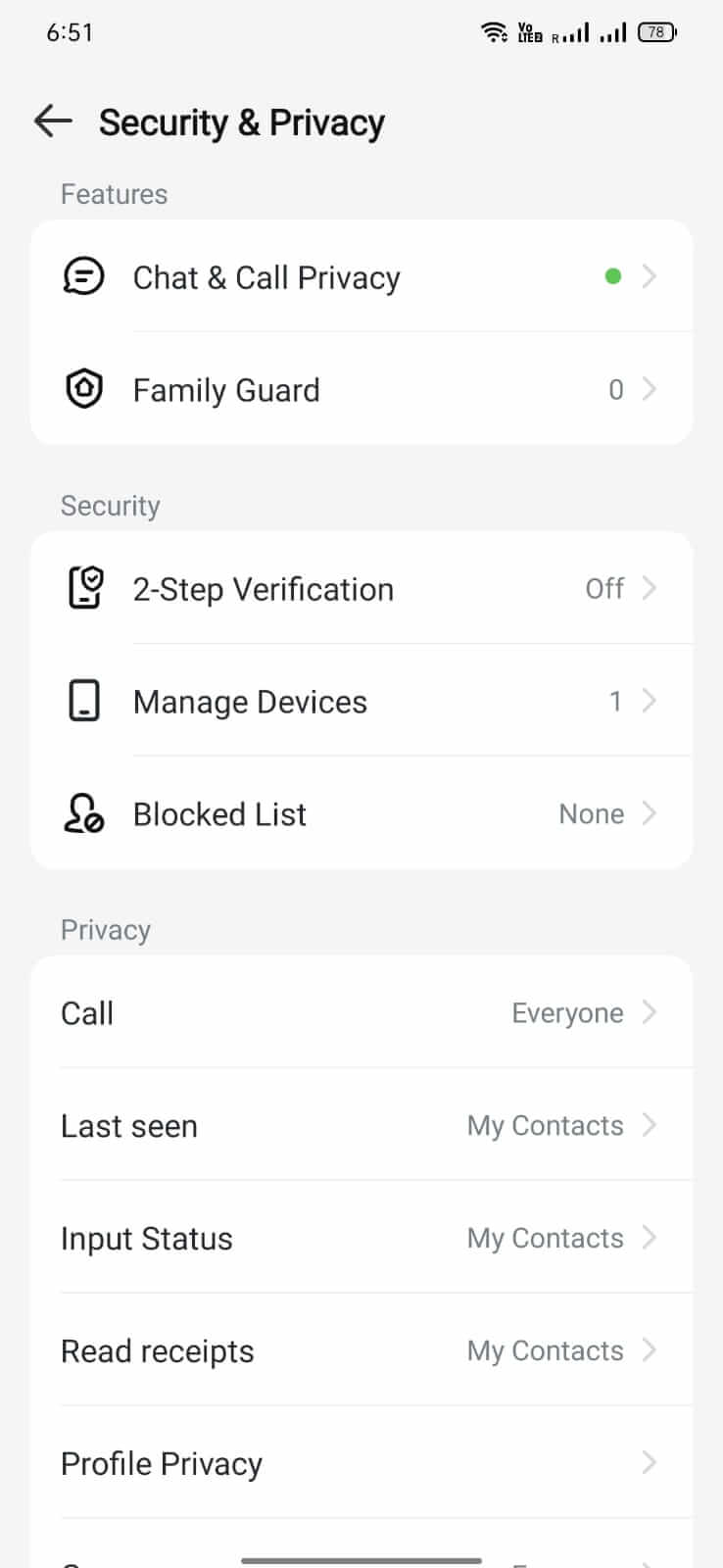 Screenshot imo APK