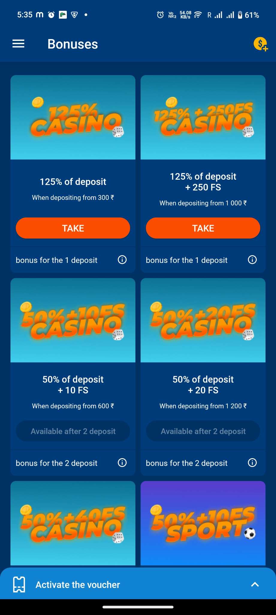 Screenshot MostBet APK v7.3.1