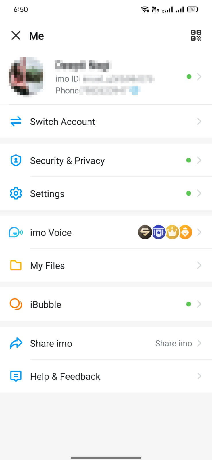 Screenshot imo APK