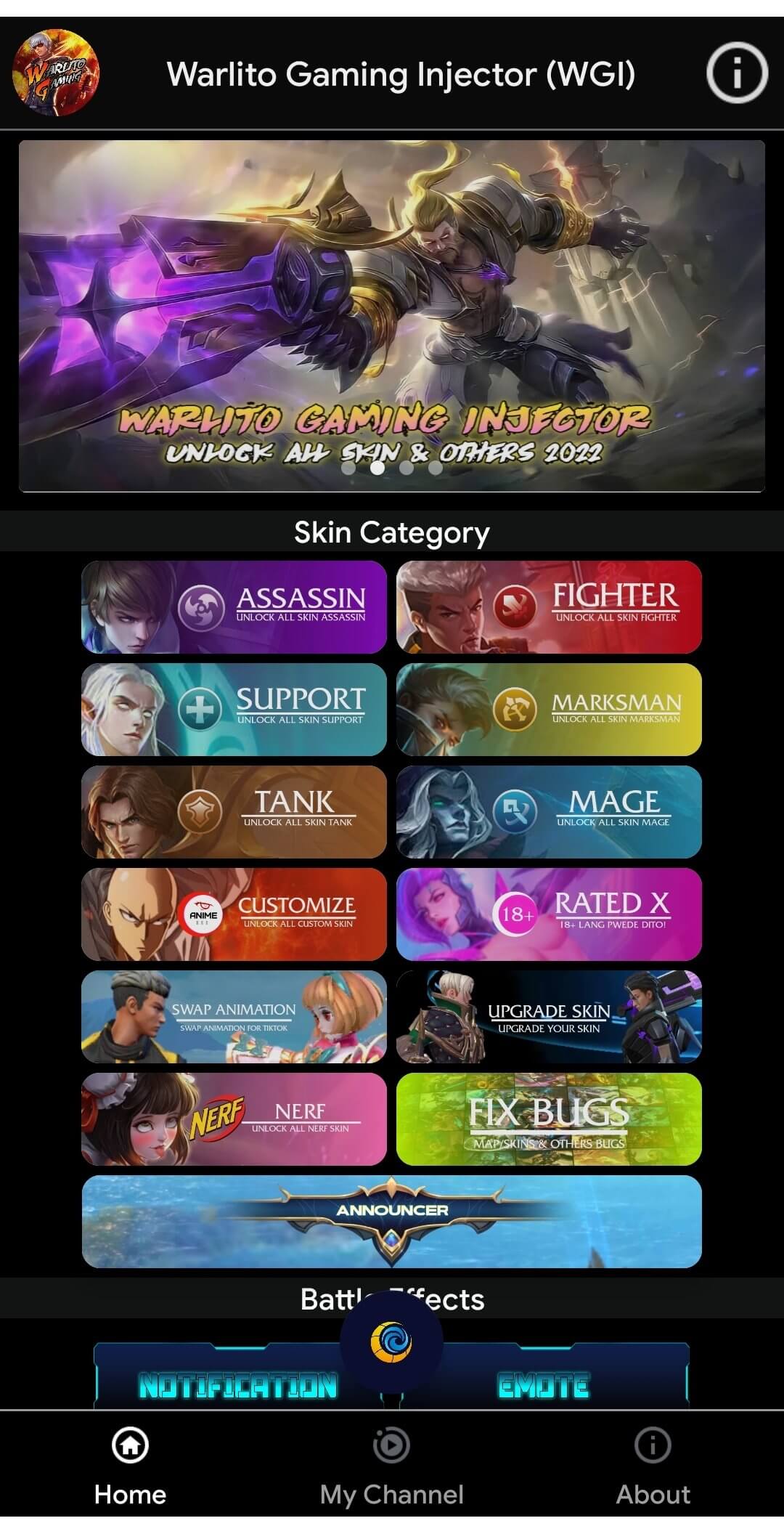 Screenshot Warlito Injector APK v1.77