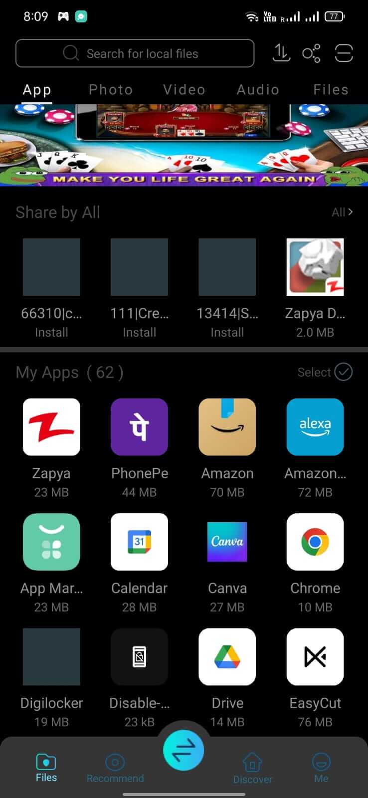 Screenshot Zapya APK