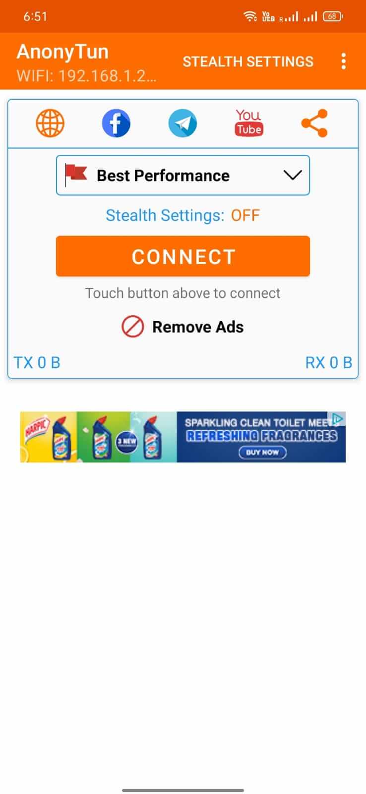 Screenshot AnonyTun APK v14.1 - VPN Gratis untuk Akses Website Terbatas
