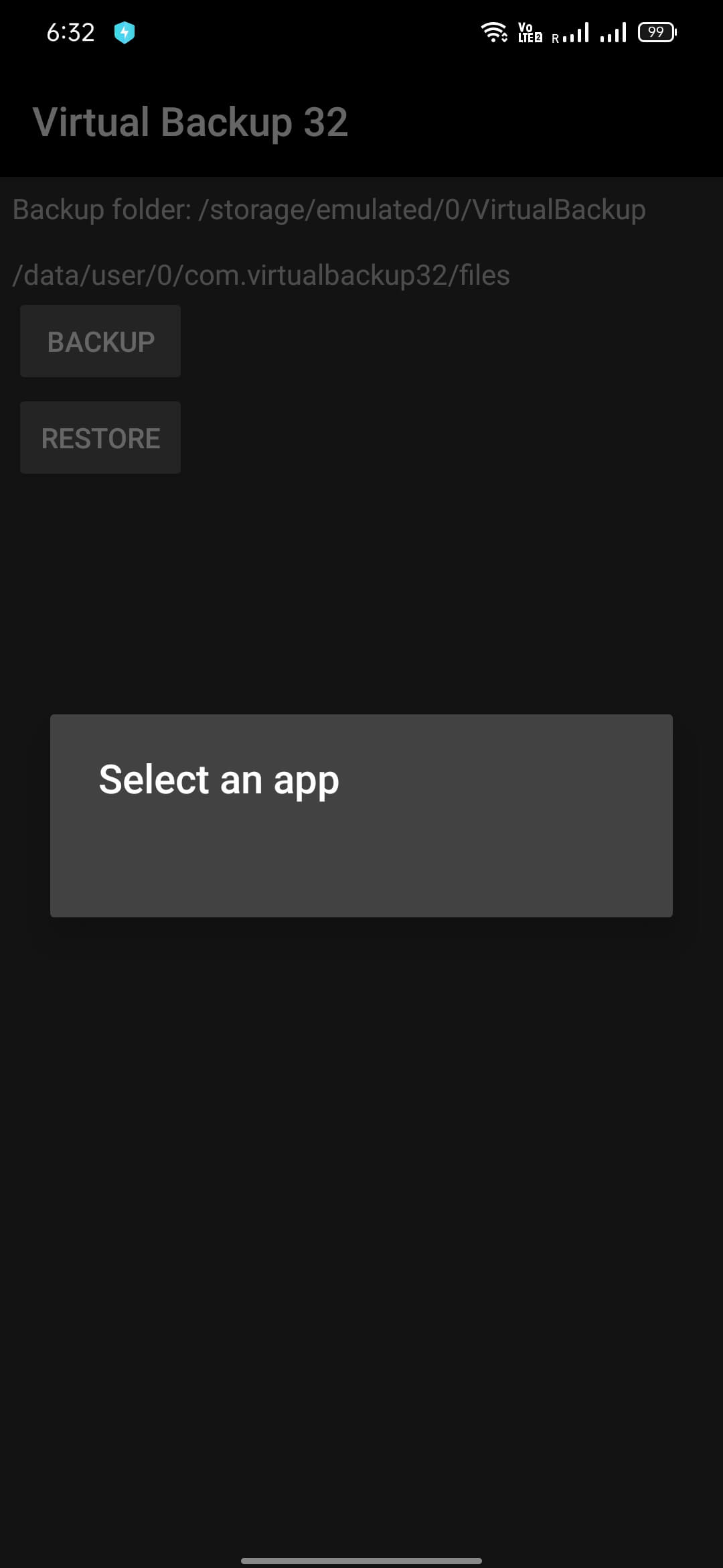 Screenshot Virtual Backup APK v2.5