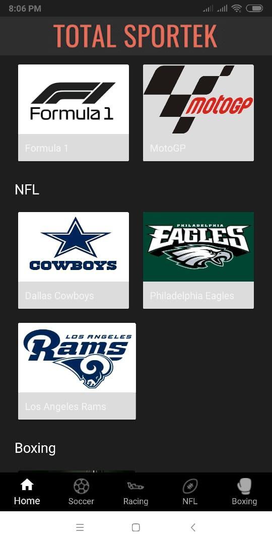 Screenshot TotalSportek APK