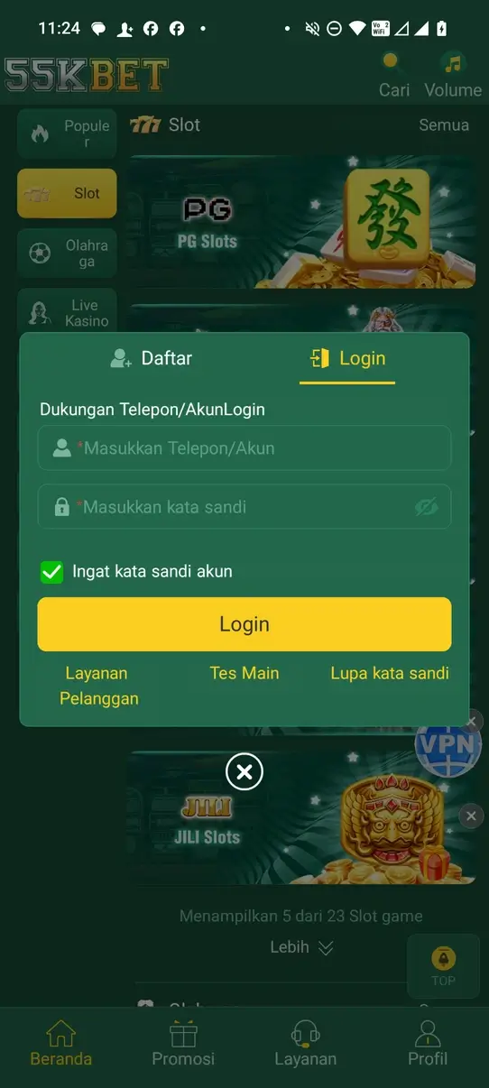 Screenshot 55KBet APK