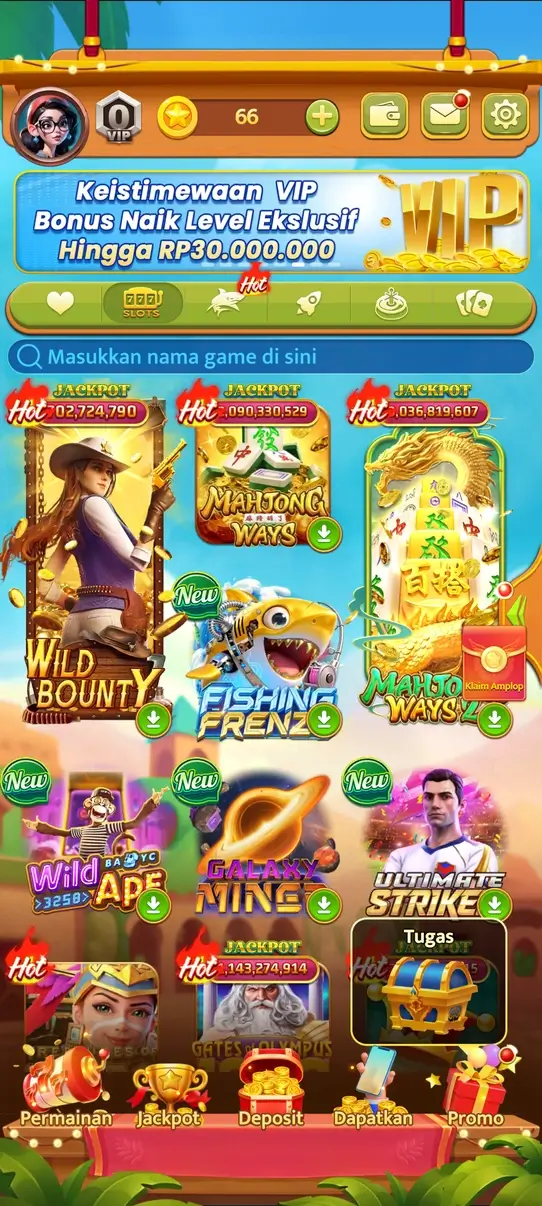 Screenshot 66Menang APK: Slot Santai dengan Grafis Menarik