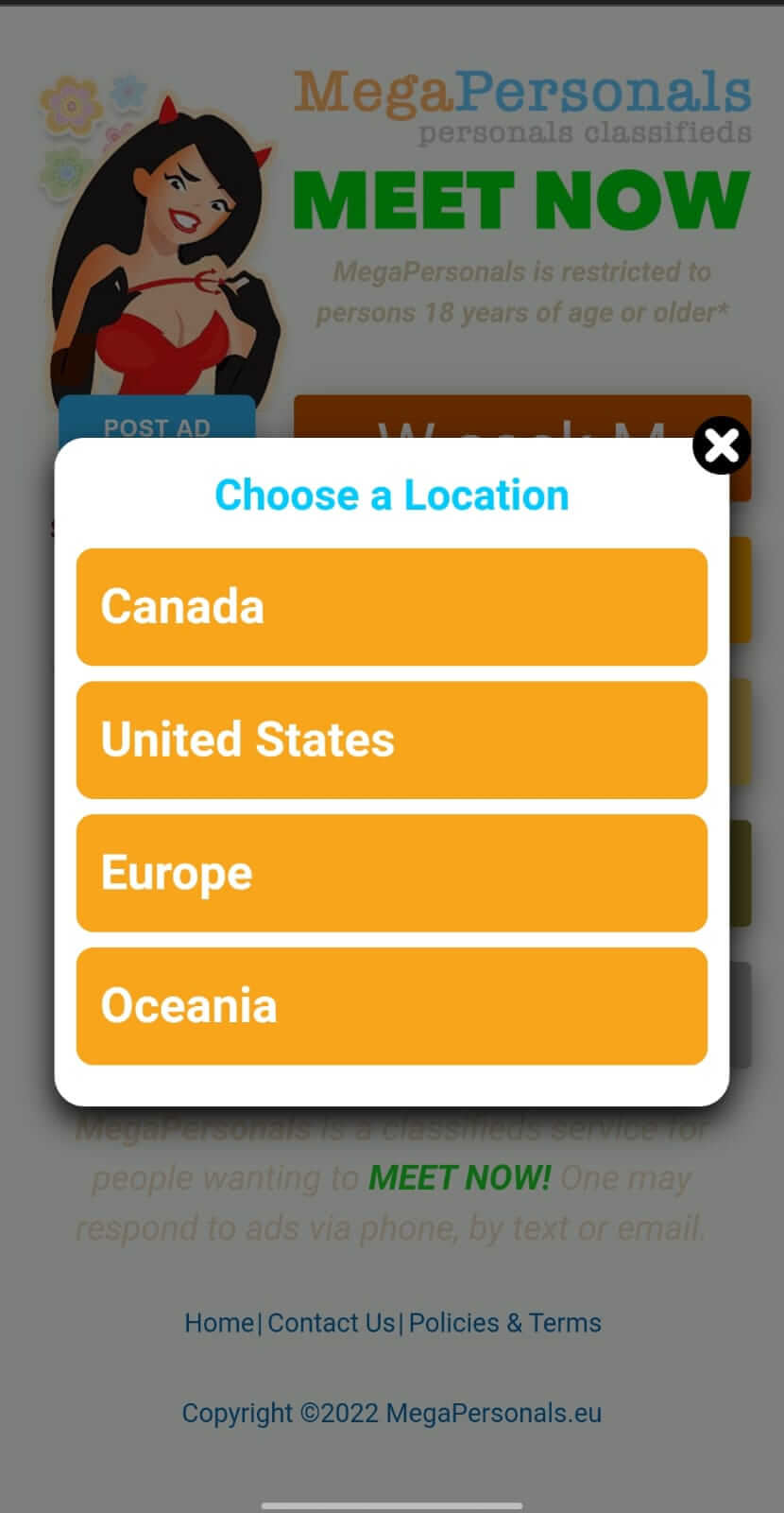 Screenshot MegaPersonals APK