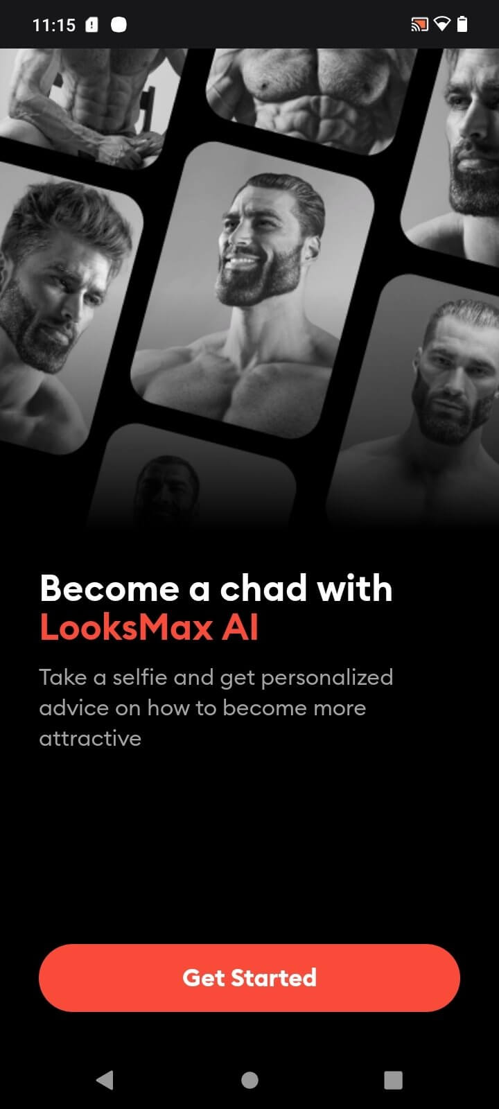 Screenshot LooksMax AI APK untuk Analisis Penampilan dan Saran Gaya