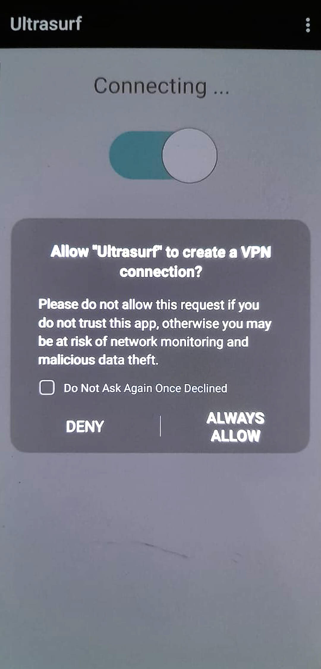 Screenshot Ultrasurf APK v3.0.9