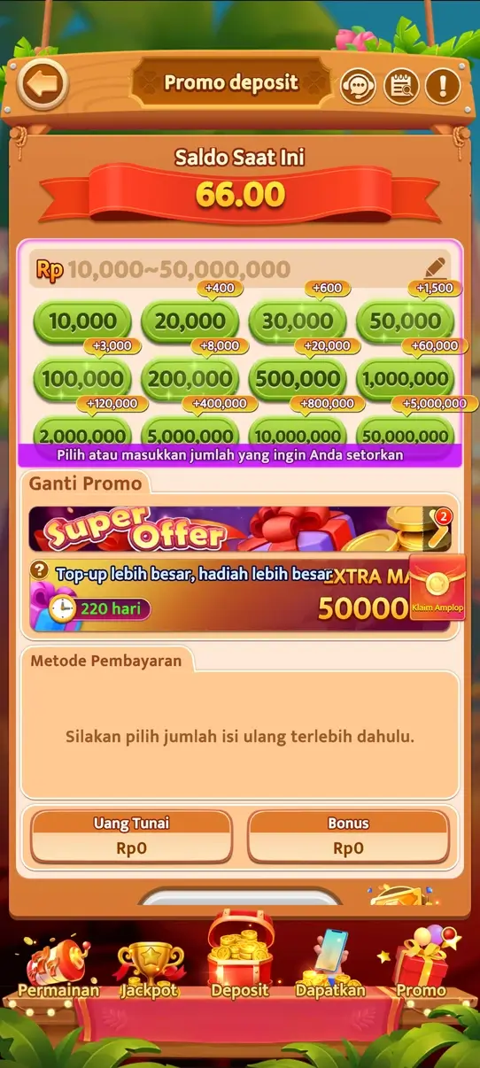 Screenshot 66Menang APK: Slot Santai dengan Grafis Menarik