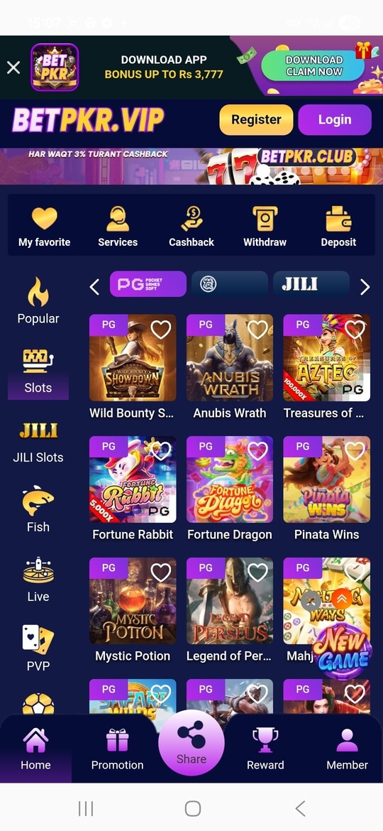 Screenshot BETPKR APK v2.4.52 untuk Android