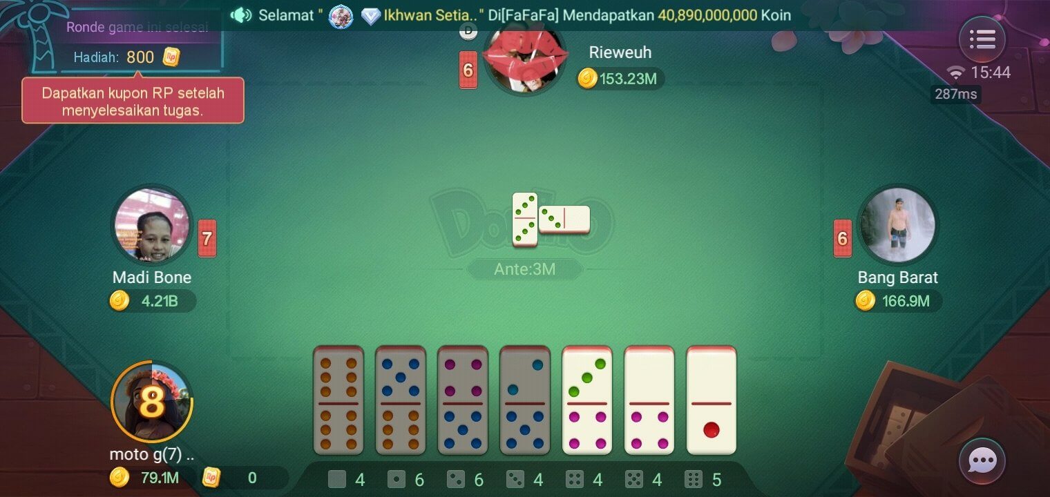 Screenshot Boss Domino APK v1.25: Domino QiuQiu Seru dengan Banyak Ruangan