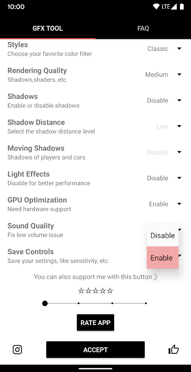 Screenshot GFX Tool APK v10.4.0 untuk Optimasi Grafis Game