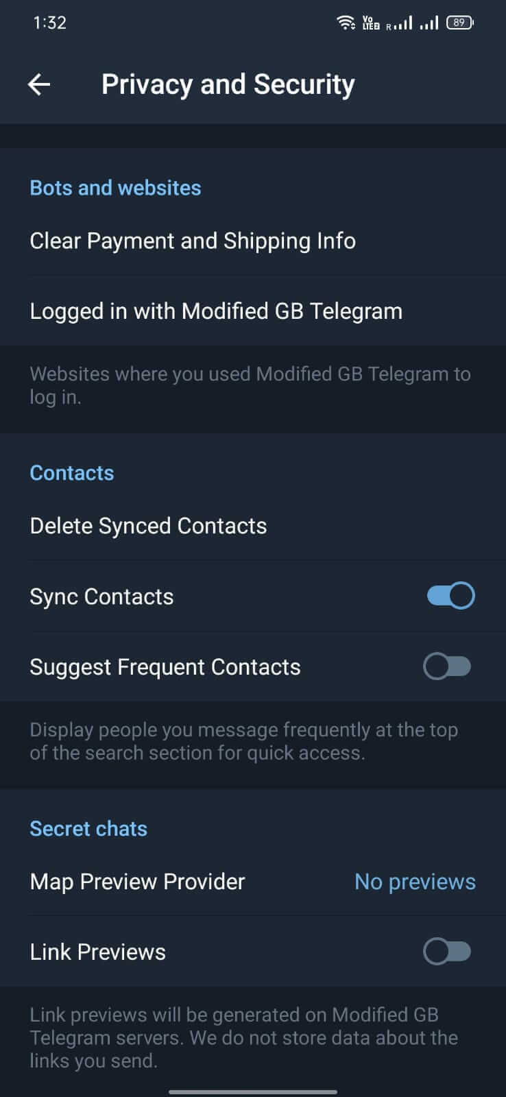 Screenshot GB Telegram APK