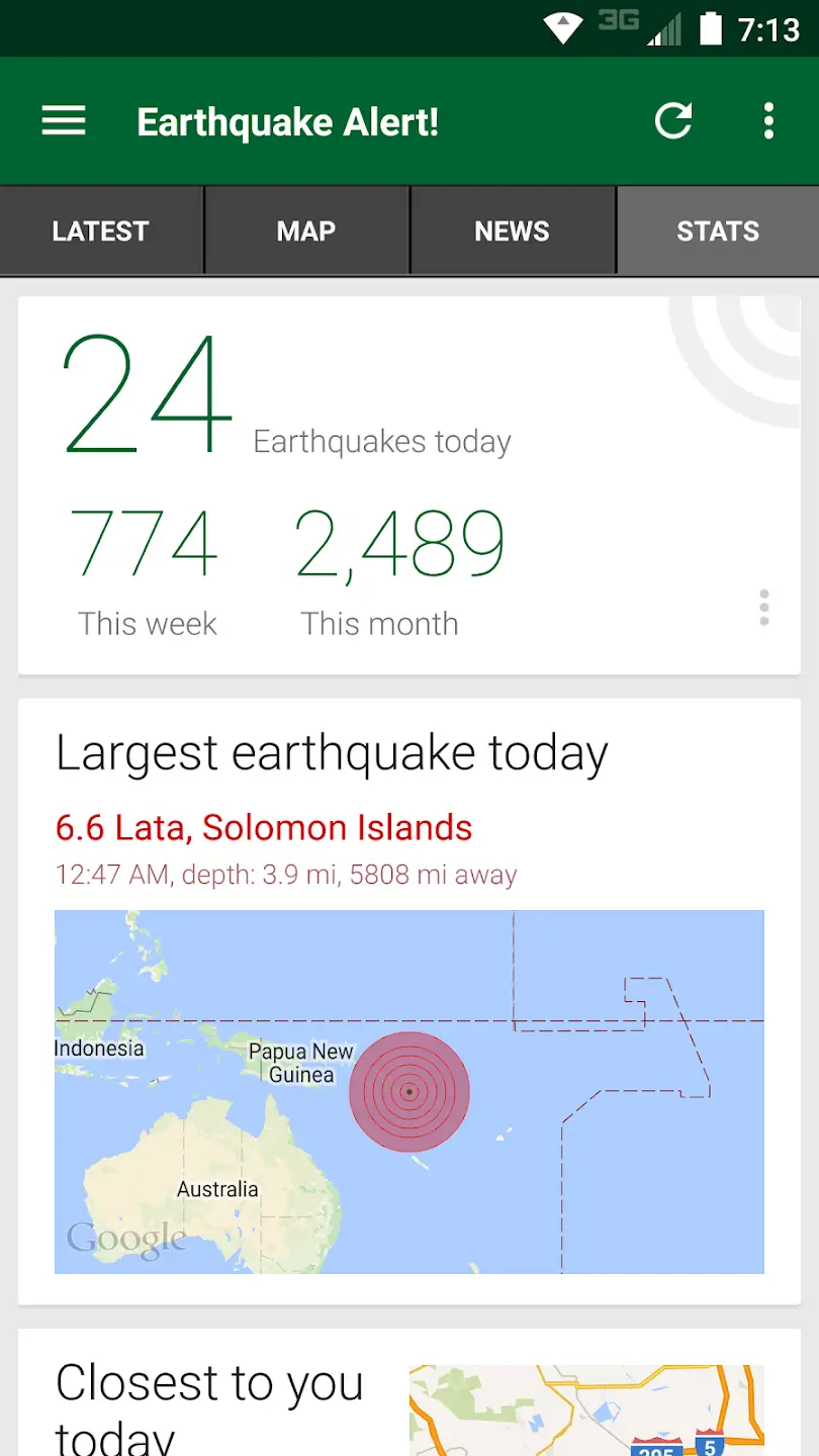 Screenshot Earthquake Alert APK