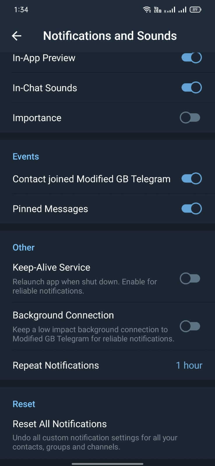 Screenshot GB Telegram APK