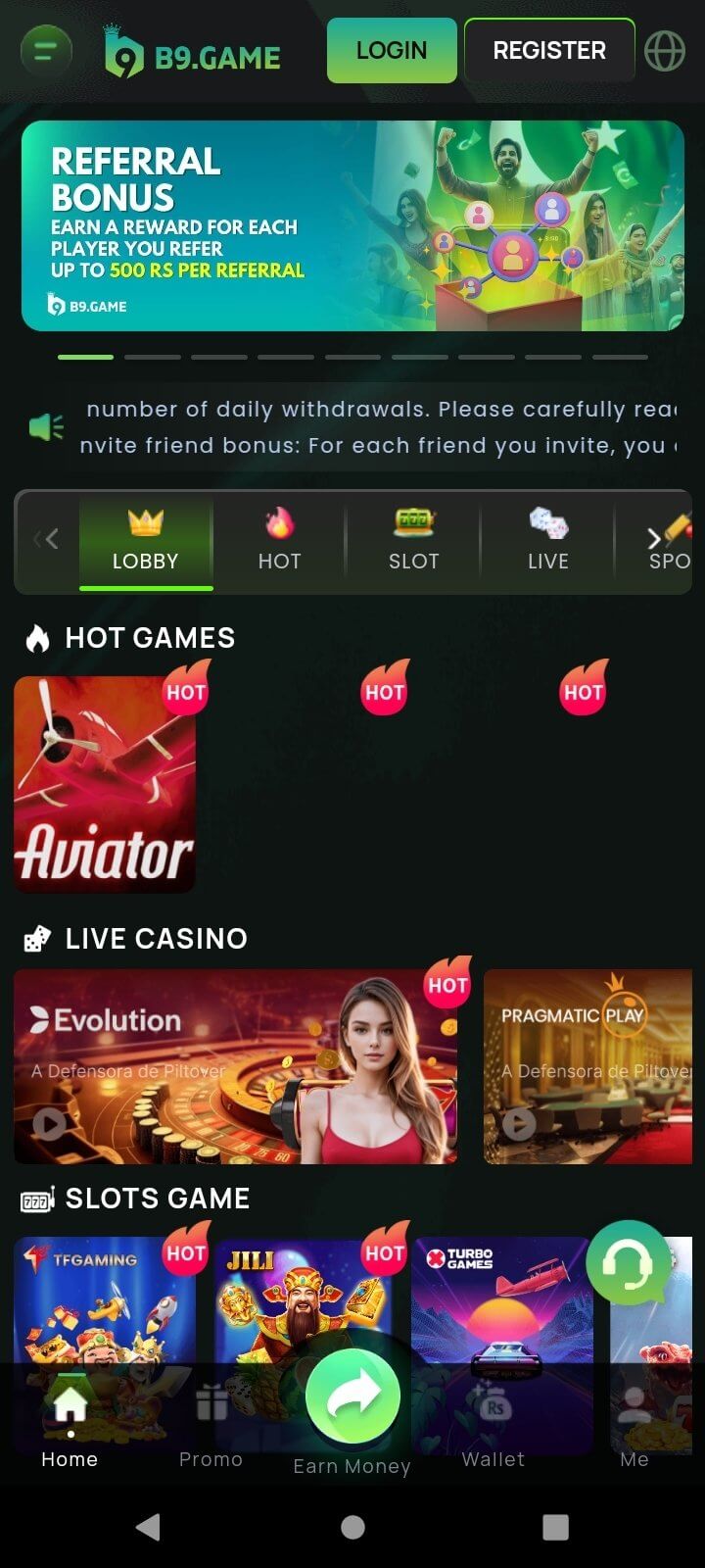 Screenshot B9 Game APK