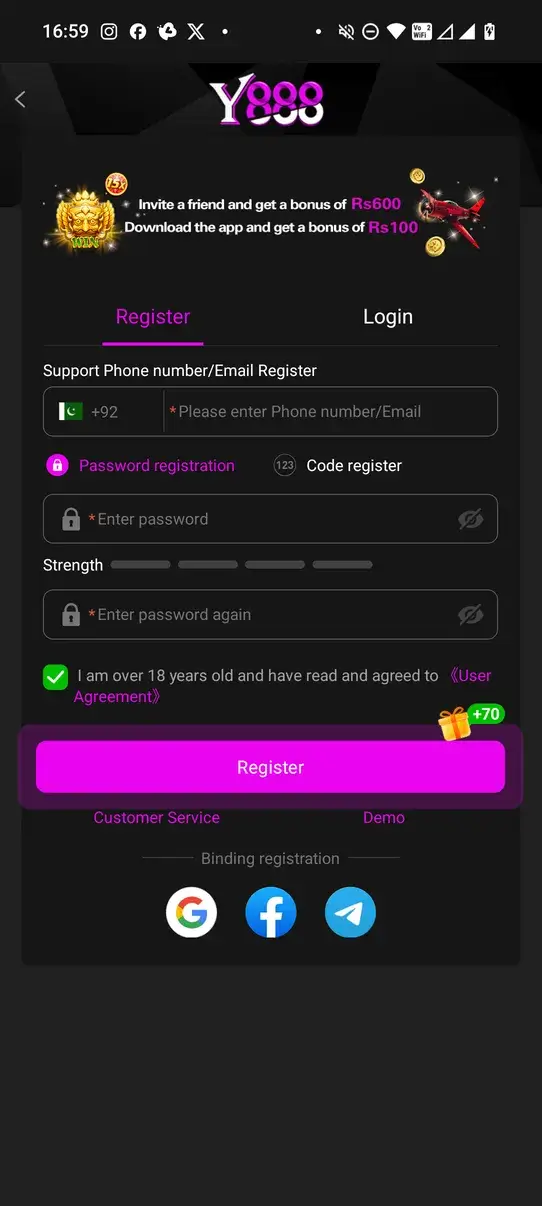 Screenshot Y888 APK v1.0